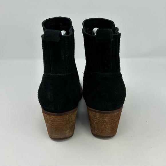 Kork-Ease Black Suede Leather Chelsea Style Pull On Ankle Boots Size 7 - Picture 6 of 13